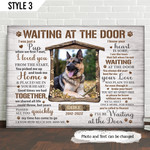 Ohcanvas Waiting At The Door Dog Horizontal Canvas Poster Framed Print Personalized Dog Memorial Gift For Dog Lovers