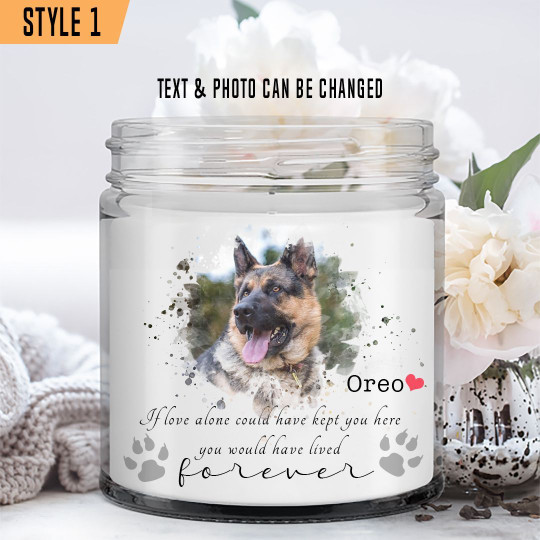 Personalized Dog Memorial Candle
