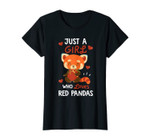 Just A Girl Who Loves Red Pandas Tshirt Red Panda Lover Gift T-Shirt