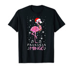 Christmas - Fa-La-La Mingo Flamingo With Christmas Lights T-Shirt