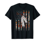 American Flag Native Tribe Feather Pride Best Gift T-Shirt