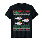 Merry Fishmas Funny Fishing Lover Christmas Fish Sweater T-Shirt