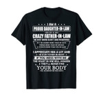 I am a proud daughter-in-law of a crazy father-in-law shirt T-Shirt