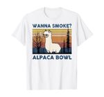 Wanna Smoke Alpaca Bowl Vintage Retro Lover Gift T-Shirt