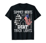 Summer Nights Dirt Track Lights Racing Motocross Gift Men T-Shirt