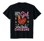 Kids Chicken Lover Just a Girl Who Loves Chickens T-Shirt