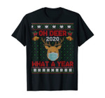 Oh Deer What A Year Quarantine Christmas 2020 Ugly Sweater T-Shirt