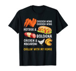 Viral Chicken Wing Chicken Wing Hot Dog & Bologna Song Lyri T-Shirt