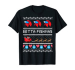 Betta Fish Ugly Christmas T-Shirt
