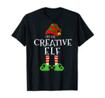 I'm The Creative Elf Funny Matching Christmas Pajama Costume T-Shirt