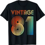 Vintage 1981 40th Birthday Gift Men Women 40 Years Old T-Shirt