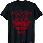 Satan m'aime Hail Satan Devil 666 Saying T-Shirt