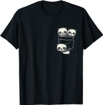 Pandas in der Brusttasche Süßes Pandabär Pocket Design T-Shirt