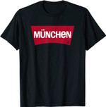 München Shirt, Red Box Logo Tourist Souvenir Geschenk Fan T-Shirt