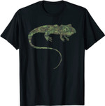 Military Iguana Camo Print US Lizard Animal Veteran Men Gift T-Shirt