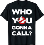 Ghostbusters Who You Gonna Call Bold Text Movie Logo T-Shirt