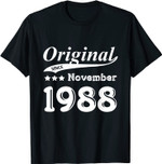 November 1988 Geburtstag Geschenk zum 31. Geburtstag T-Shirt