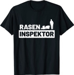 Rasen Inspektor Gärtner T-Shirt Spruch Rasen mähen lustig