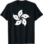 Hong Kong Weiße Blüte - HK Flaggenemblem in Weiß T-Shirt