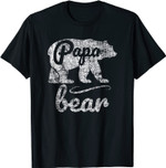 Herren Fathers Day Papa Bear Distressed T-Shirt