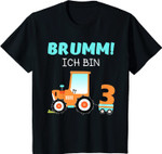 Kinder Traktor T-Shirt 3. Geburtstag Jungen 3 Jahre Shirt Bauernhof T-Shirt