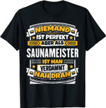 Lustiges Saunameister Geschenk I Sauna Beruf Kollege T-Shirt