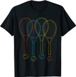 Tennis Tshirt Herren Damen Jungen Kinder Tennisschläger Tee T-Shirt