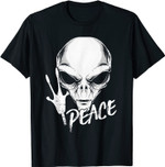 Alien T-Shirt - Lustiges Alien Shirt - Peace Symbol Tshirt