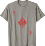 Karo Ass Spielkartenkostüm, Poker Distressed T-Shirt