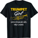 Trompete Mädchen Musik Jazz Musiker Frauen Orchester T-Shirt