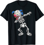 Tupfendes Skelett Gruseliger Clown Halloween Zombie Kostüm T-Shirt