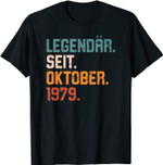 40. Geburtstag T-Shirt Geschenk Legendär Seit Oktober 1979 T-Shirt