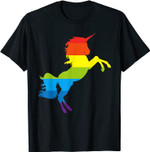 Regenbogen Einhorn Outfit LGBT Fahne Gay Geschenk T-Shirt
