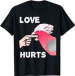 Love Hurts rosenbrust Kakadu Papagei TShirt Valentinstag