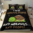 Turtle I Hate Morning People Bedding Set Cute Gift Ideas For Boyfriend Girlfriend