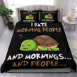 Turtle I Hate Morning People Bedding Set Cute Gift Ideas For Boyfriend Girlfriend