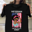 African American Female Veteran Shirt Pride US Army T-Shirt Army Retirement Gifts