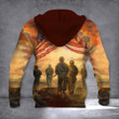 God Bless Our Troops Hoodie Honor Military Soldier Patriotic Veterans Day Gift For Veterans