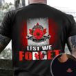 Lest We Forget Poppy Canada Flag Shirt Patriotic