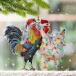Chicken Christmas Ornament Christmas Tree Toppers Hanging Christmas Decor