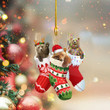 Bears In Christmas Sock Ornament Bear Ornament For Xmas Tree Animal Christmas Decorations