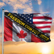 Freedom Convoy 2022 Flag American Vs Canadian Support Trucker Freedom Convoy Merchandise