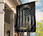 Veteran Thin Green Line Flag Mens Patriotic Proud Soldier Military Veteran Clothing