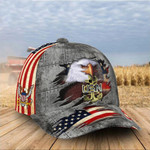US Navy Eagle American Flag Hat Unique Honor US Navy Merchandise Gift For Men