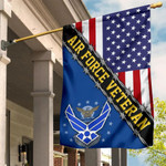 Air Force Veteran Flag With American Flag Proud Veteran Patriot Merch