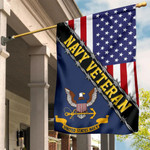 Navy Veteran Flag With American Flag Proud Flag Gift For Veteran