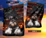 Schnauzer Pumpkin USA Halloween Flag Dog Owner Best Halloween Yard Displays Outdoor