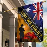 Lest We Forget Australia Flag Honor Soldiers Veteran Memorial Remembrance Anzac Day Decor