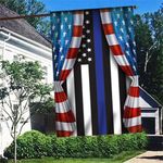 Thin Blue Line Flag And American Flag Unique Patriotic Support Men And Women Law Enforcement