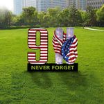 9.11 Never Forget Yard Sign Remembering September 11Th Patriot Day Outdoor Decor